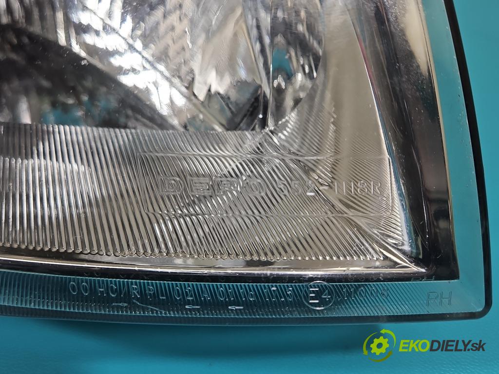 Citroen Berlingo I 1996-2008 1.6d 75 HP manual 55,2 kW 1560 cm3 5- Reflektor: pravý  (Pravé)