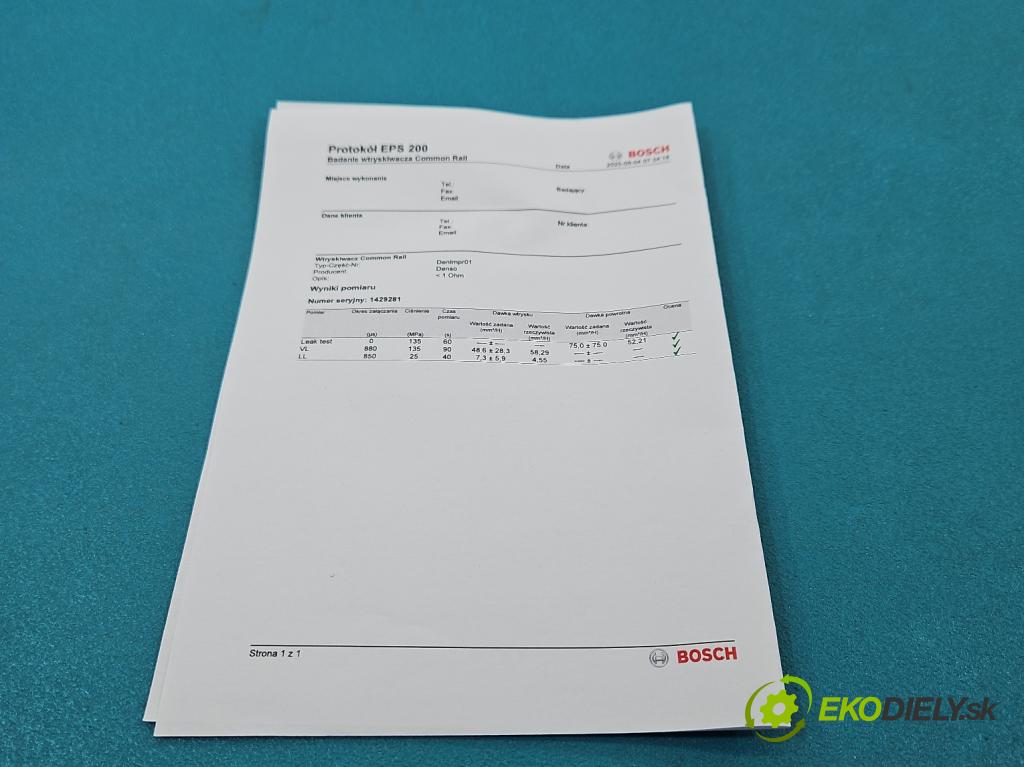 Mazda 6 II GH 2007-2012 2.0 CITD 140 HP manual 103 kW 1998 cm3 5- vstrek RF7J 13H50 (Vstrekovač paliva)