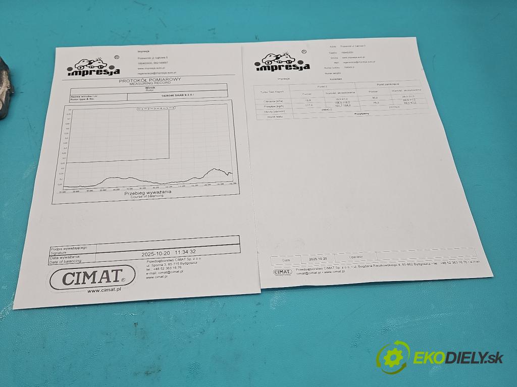 Saab 9-3 II 2002-2012 1.9 TiD 120 HP manual 88 kW 1910 cm3 4- turbodúchadlo, turbo repasovaná 755042-2