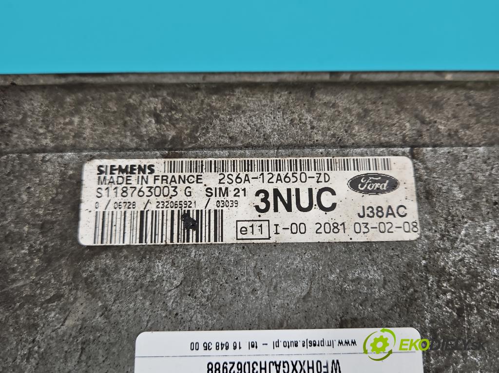 Ford Fiesta Mk6 2002-2008 1.3 69KM manual 51 kW 1299 cm3 5- riadiaca jednotka motora 2S6A-12A650-ZD