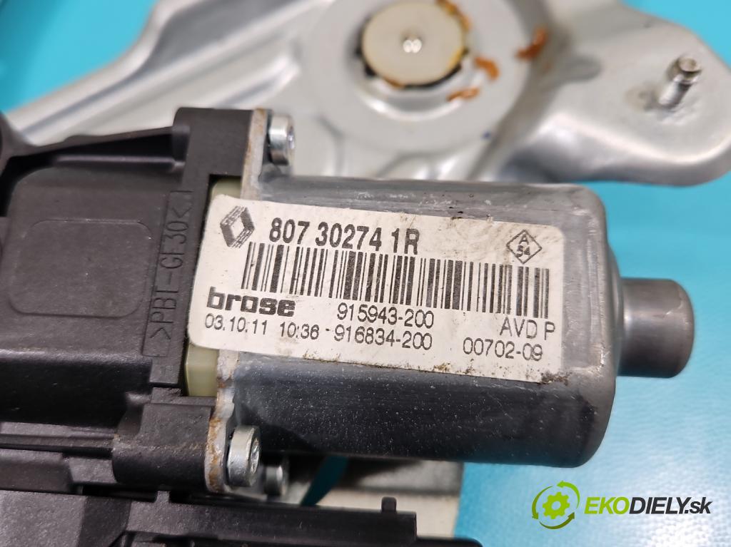 Renault Scenic III 2009-2016 1.6 dci 131 hp manual 96 kW 1598 cm3 5- mechanismus stahování přední pravý 807302741R