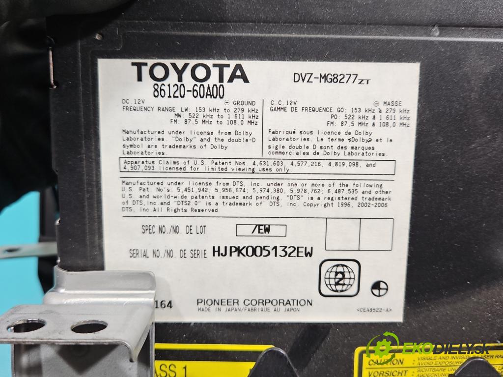 Toyota Land Cruiser J200 2007- 4.5 V8 D4D 286 HP automatic 210 kW 4461 cm3 5- Radio originál 86120-60A00