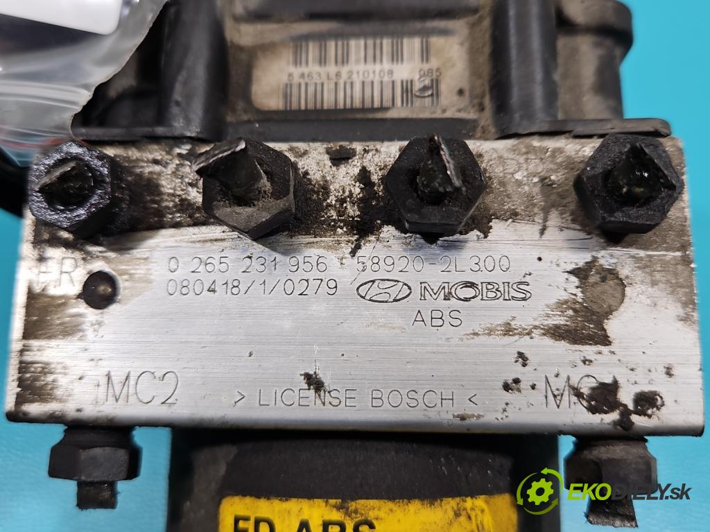 Hyundai I30 I 2007-2012 1.4 16V 109 HP manual 80,2 kW 1396 cm3 5- čerpadlo abs 0265231956 (Pumpa ABS)