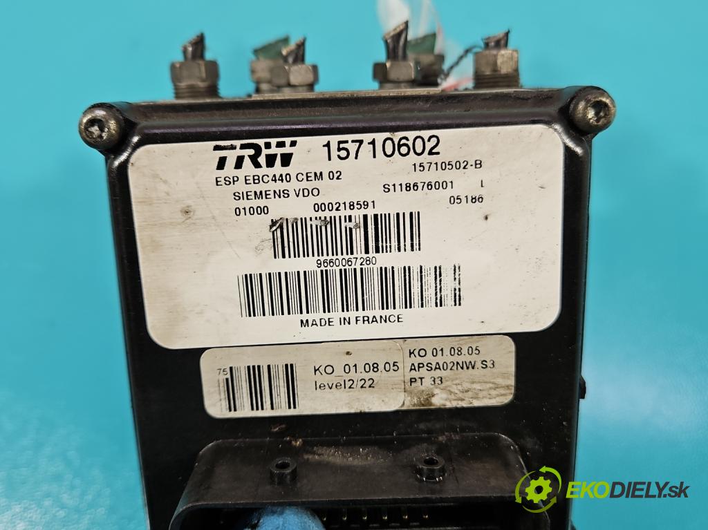 Peugeot 407 2.0 hdi 136 HP manual 100 kW 1997 cm3 5- čerpadlo abs 15710602 (Pumpa ABS)