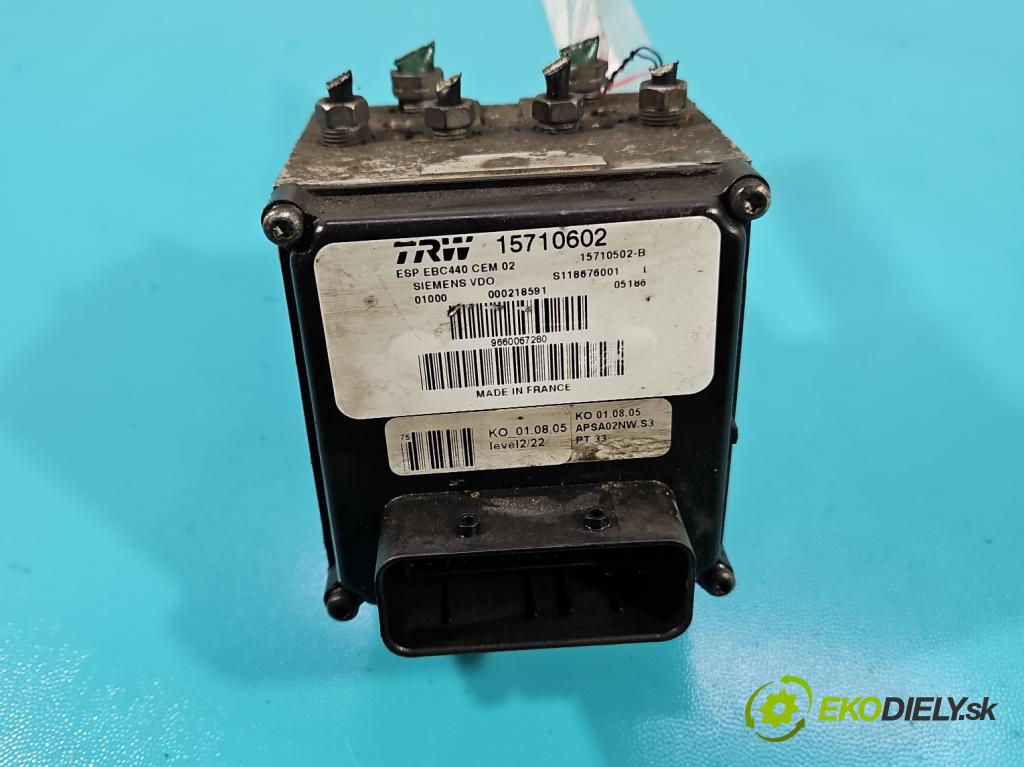 Peugeot 407 2.0 hdi 136 HP manual 100 kW 1997 cm3 5- čerpadlo abs 15710602 (Pumpa ABS)