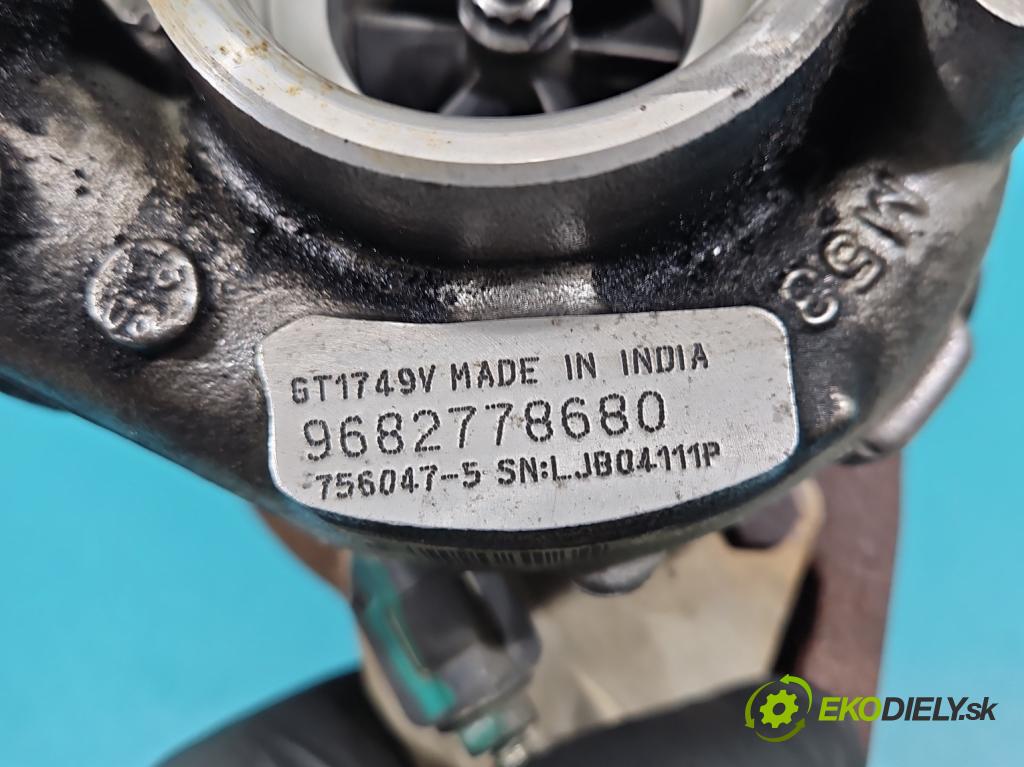 Citroen C5 II 2008-2017 2.0 HDi 136hp automatic 100 kW 1997 cm3 5- Turbodmychadlo 756047-5 (Turbodúchadla (kompletní))