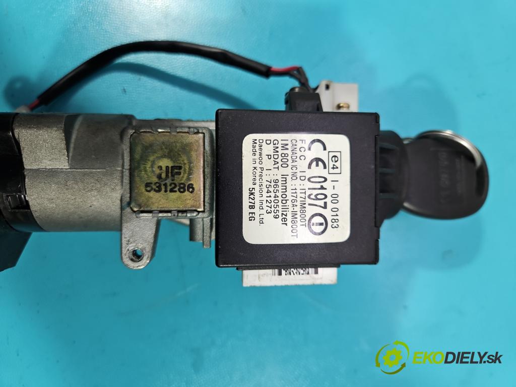 Chevrolet Aveo T200 2003-2008 1,2.0 8V 72 HP manual 53 kW 1150 cm3 5- Spínačka 96540559 (Spínacie skrinky a kľúče)