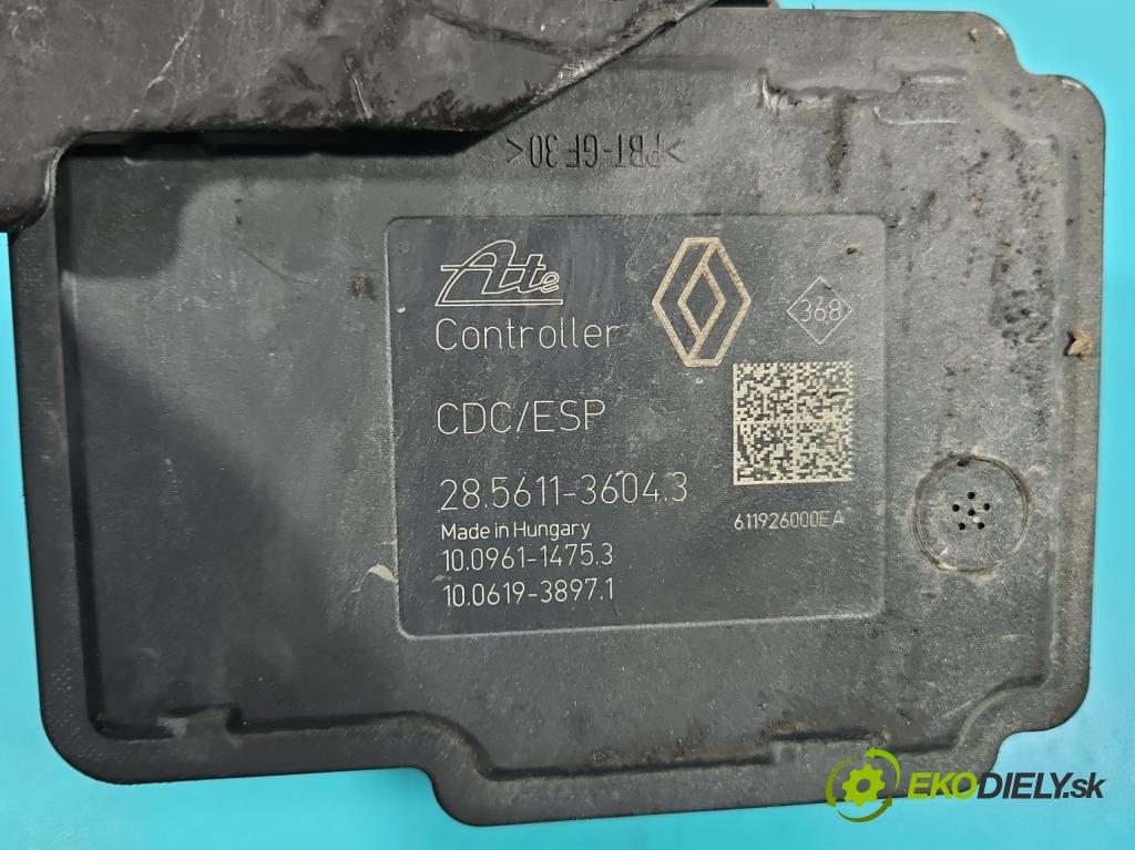 Renault Scenic III 2009-2016 1.6 dci 131 hp manual 96 kW 1598 cm3 5- čerpadlo abs 28.5611-3604.3 (Pumpy brzdové)