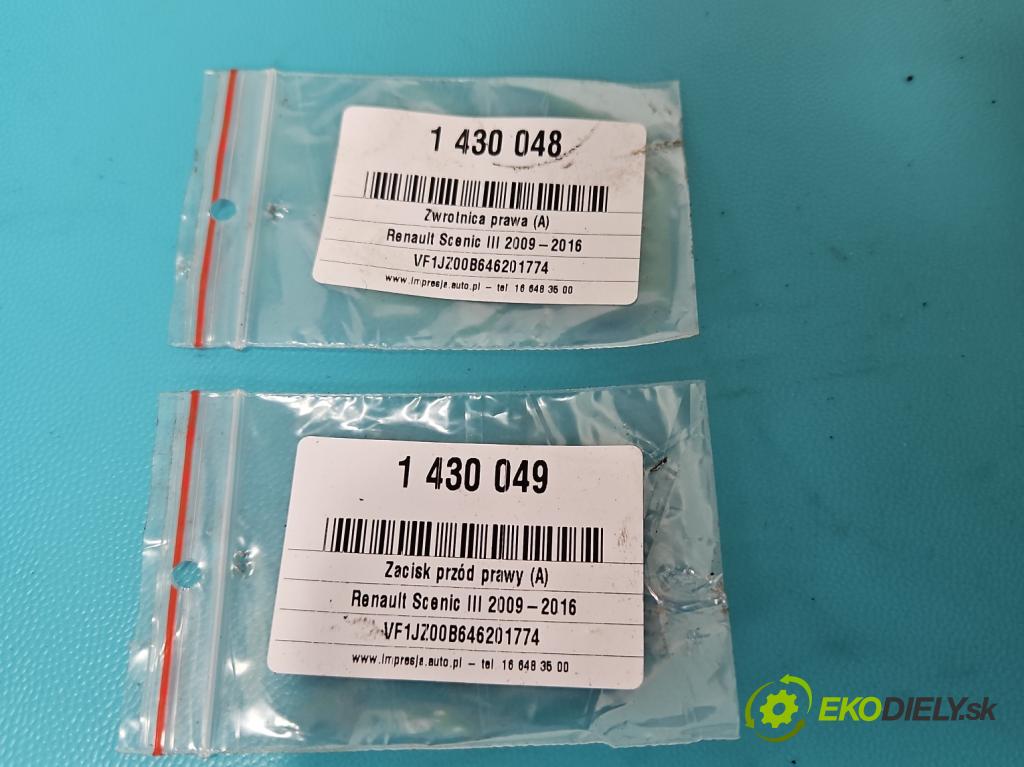 Renault Scenic III 2009-2016 1.6 dci 131 HP manual 96 kW 1598 cm3 5- náboj pravé  (Náboje)