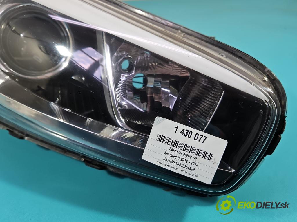 Kia Ceed II 2012-2018 1.6 GDI 135 HP manual 99 kW 1591 cm3 5- Reflektor: pravý 92102-A2010 (Pravé)