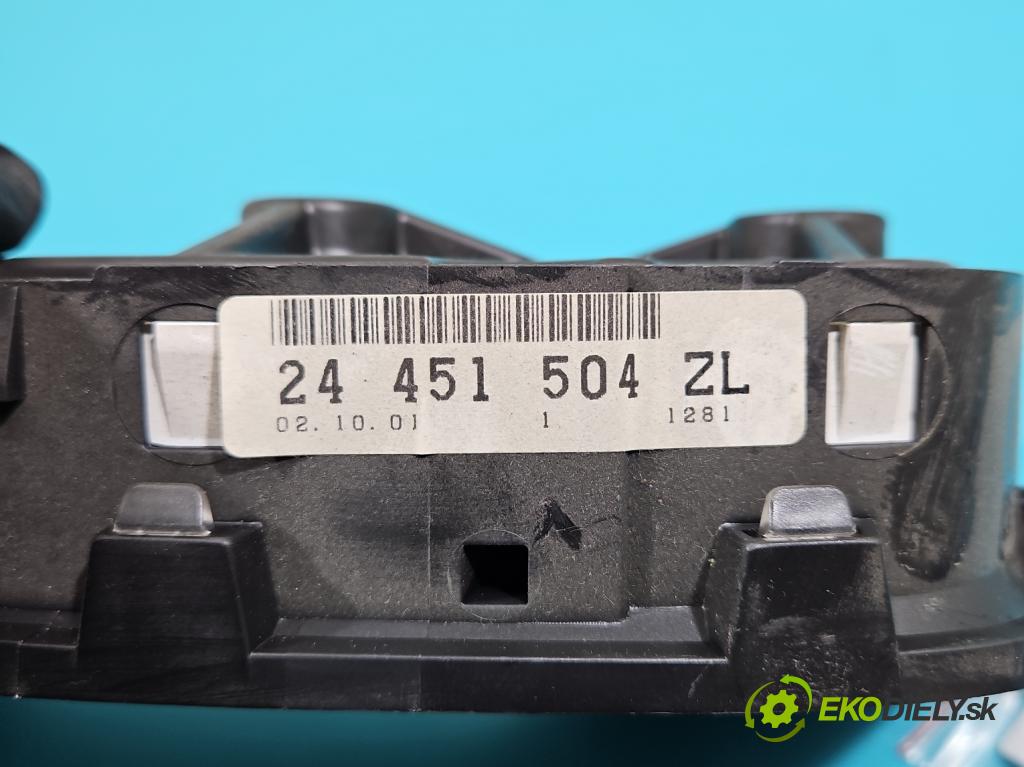 Opel Astra II 1998-2009 1.6 8V 84KM manual 62 kW 1598 cm3 5- prístrojovka/ budíky 24451504ZL (Prístrojové dosky, displeje)