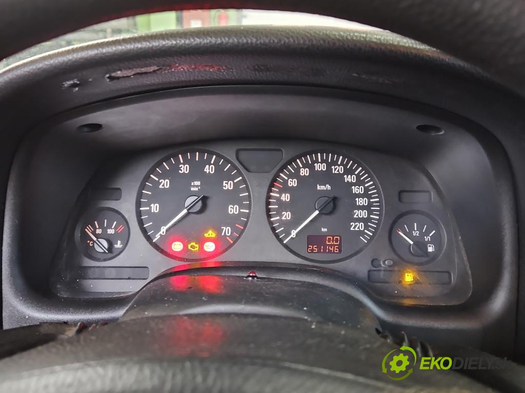 Opel Astra II 1998-2009 1.6 8V 84KM manual 62 kW 1598 cm3 5- prístrojovka/ budíky 24451504ZL (Prístrojové dosky, displeje)
