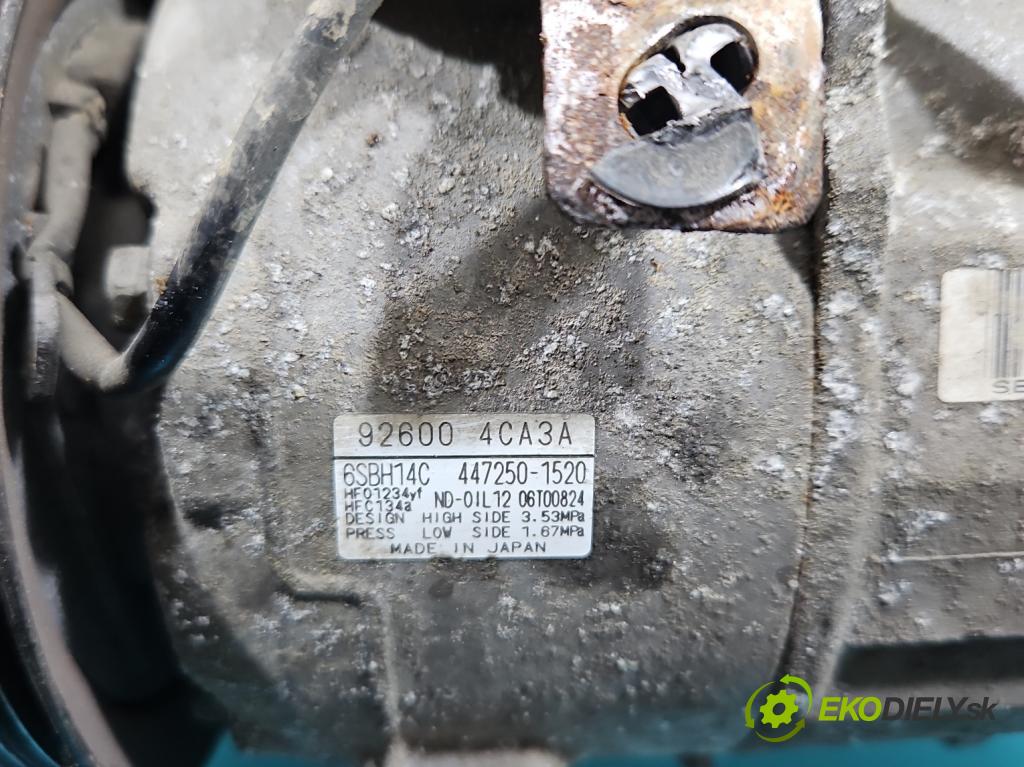 Nissan X-trail III T32 2013-2021 1.6 dci 131 HP manual 96 kW 1598 cm3 5- Kompresor: klimatizácie 447250-1520 (Kompresory klimatizácie)