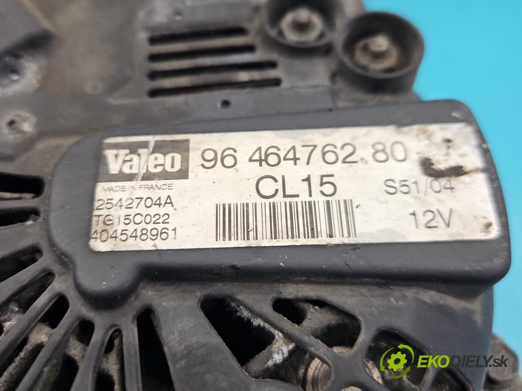 Citroen C2 1.4 hdi 73 HP manual 54 kW 1360 cm3 3- Alternator 9646476280 (Alternátory)