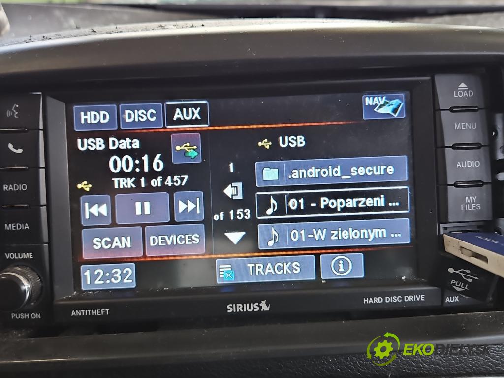 Dodge Caravan V 2007-2020 3.6 V6 automatic 211 kW 3605 cm3 5- Radio originál P68368206AA
