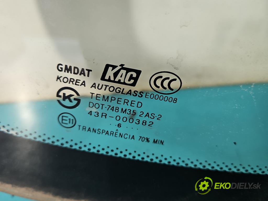 Chevrolet Aveo T250 2006-2011 1,2.0 8V 72 hp manual 53 kW 1150 cm3 4- sklo zadní  (Okna zadní)