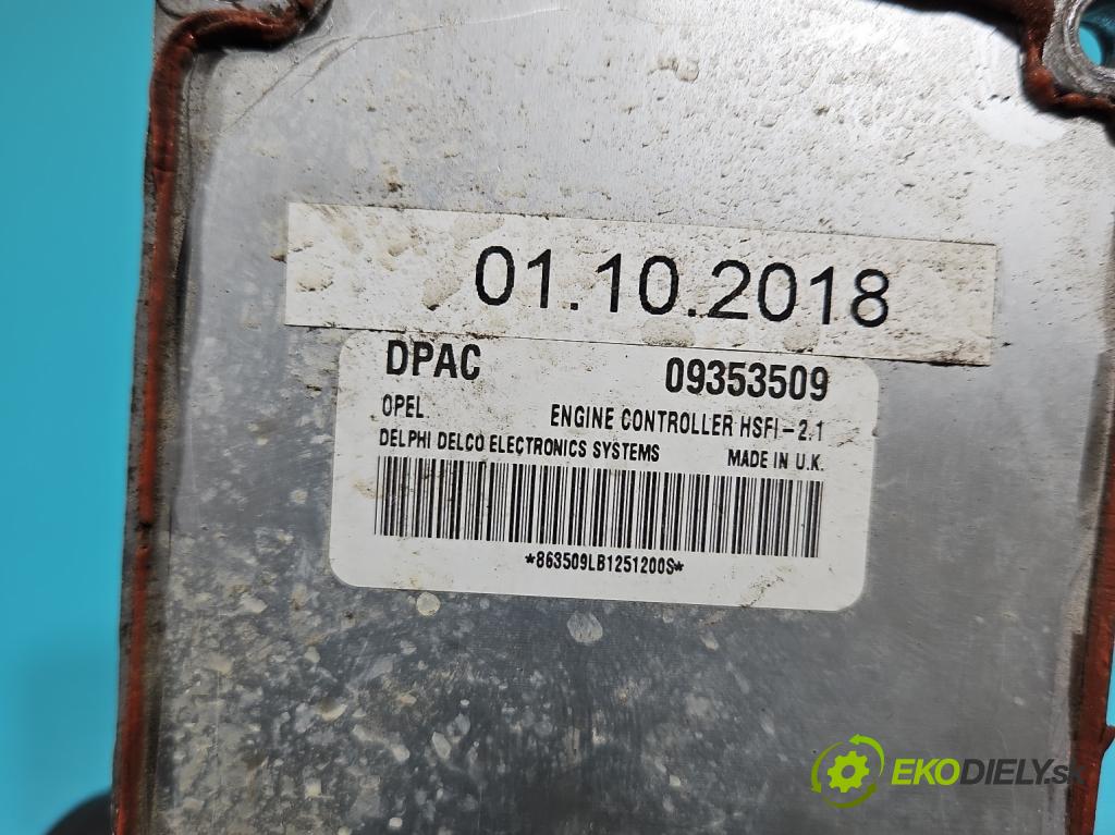 Opel Astra II 1998-2009 1.6 8V 84KM manual 62 kW 1598 cm3 5- riadiaca jednotka motora 09353509
