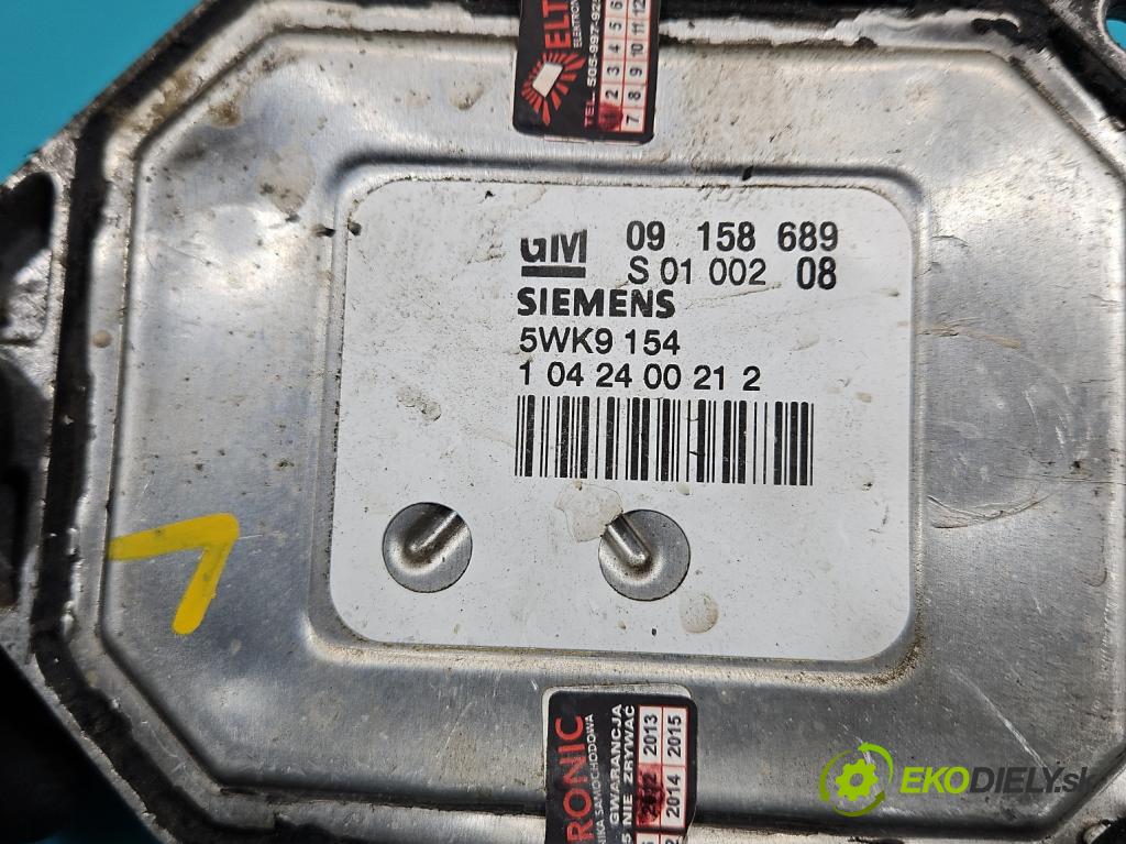 Opel Vectra B 1995-2002 1.8 16V 125 HP manual 92 kW 1796 cm3 4- riadiaca jednotka motora 09158689