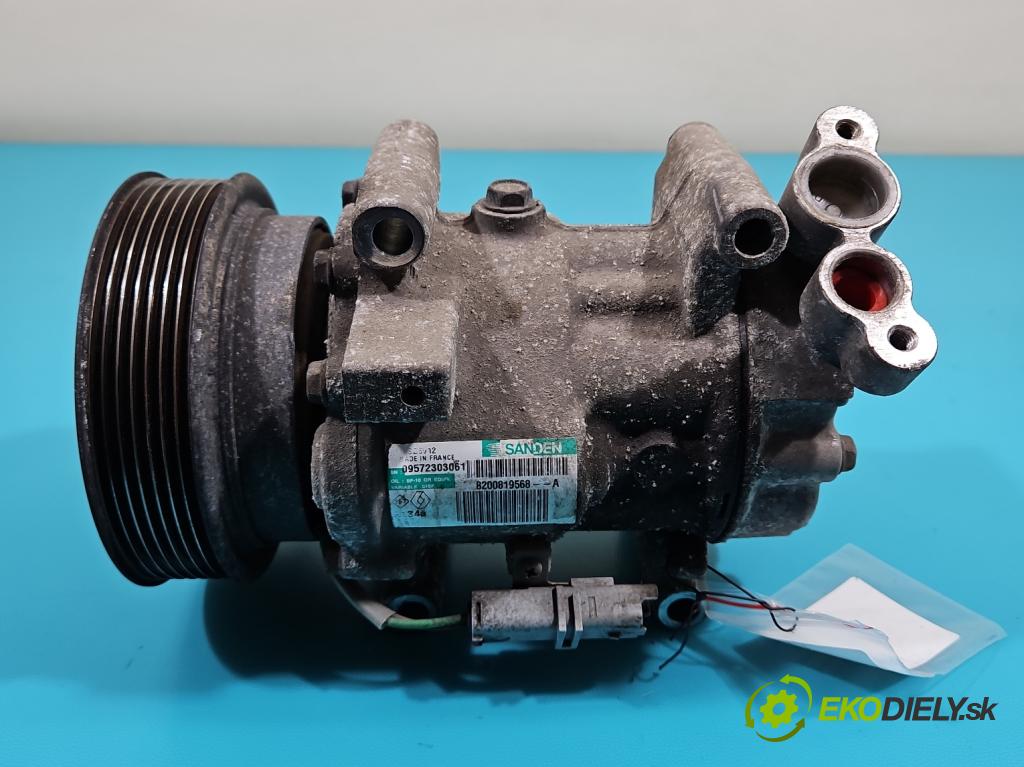 Renault Clio III 2005-2012 1,2.0 TCE: 101 HP manual 74 kW 1149 cm3 5- Kompresor: klimatizácie 8200819568-A (Kompresory klimatizácie)