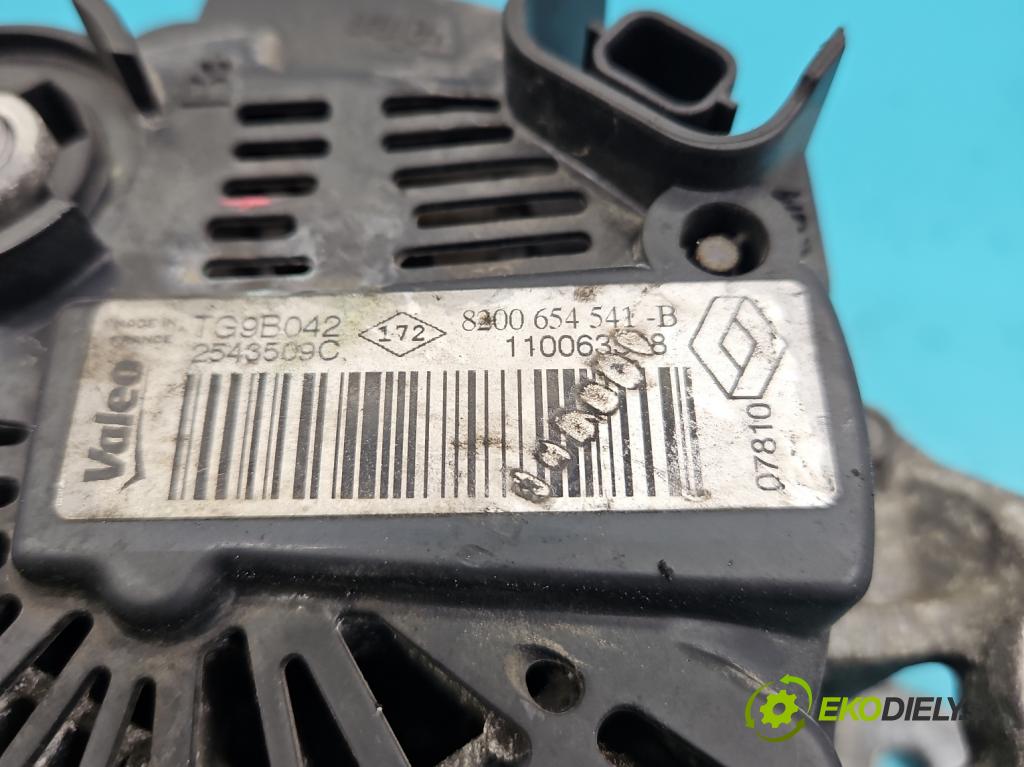 Renault Clio III 2005-2012 1,2.0 TCE: 101 HP manual 74 kW 1149 cm3 5- Alternator 8200654541 (Alternátory)
