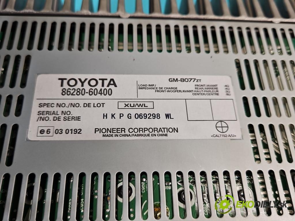 Toyota Land Cruiser J200 2007- 4.5 V8 D4D 286 hp automatic 210 kW 4461 cm3 5- Zesilovač: 86280-60400 (Zesilovače)