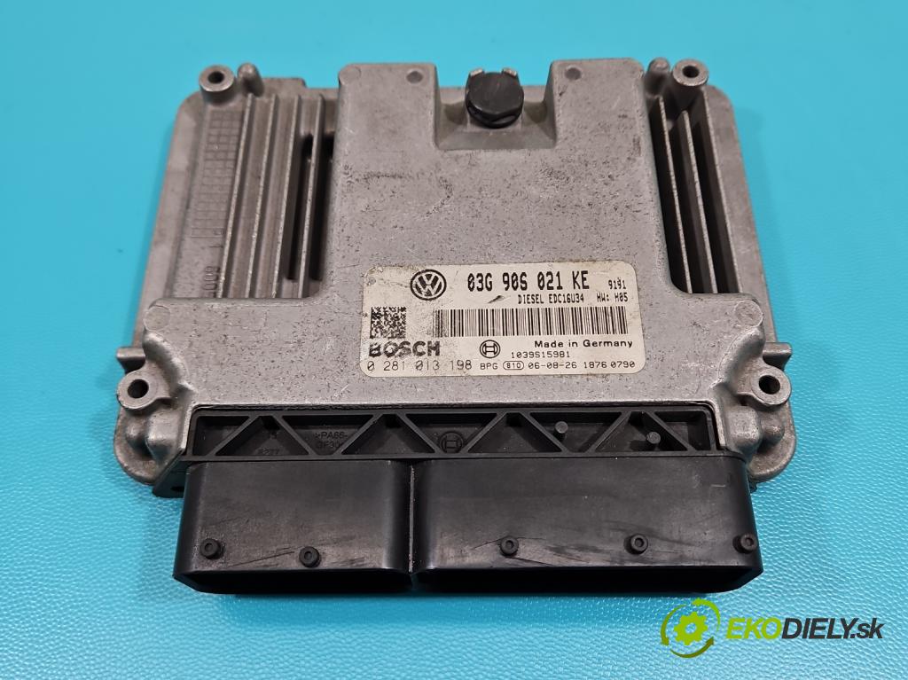 Vw Touran I 2003-2015 2.0 tdi 136 HP manual 100 kW 1968 cm3 5- riadiaca jednotka motora 03G906021KE