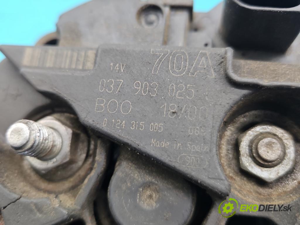 Vw Polo III 6N 1994-2001 1.0 mpi 50KM manual 37 kW 999 cm3 3- Alternator 037903025L (Alternátory)