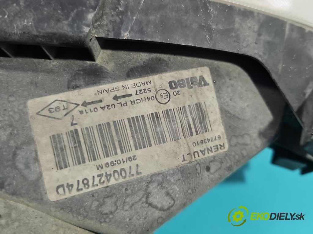 Renault Megane I 1995-2003 1.9 dti 98 HP manual 72 kW 1870 cm3 5- Reflektor: ľavý 7700427874D (Kľučka dverí ostatné)