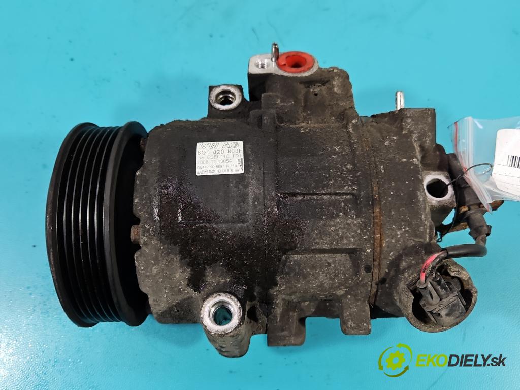 Seat Ibiza IV 6J 2008-2017 1.6 16V 105 HP automatic 77 kW 1598 cm3 5- Kompresor: klimatizácie 6Q0820808F (Kompresory klimatizácie)