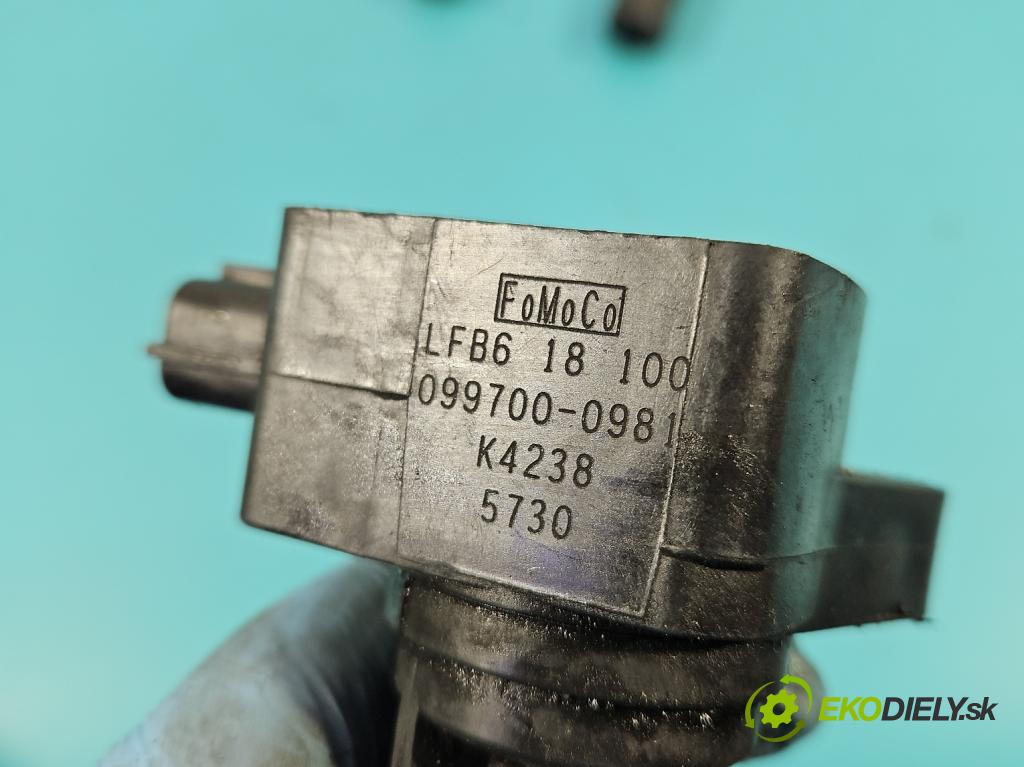 Mazda 6 I GG 2002-2007 1.8 16V 120 HP manual 88 kW 1798 cm3 4- cievka zapaľovacia 099700-0981 (Zapaľovacie cievky, moduly)