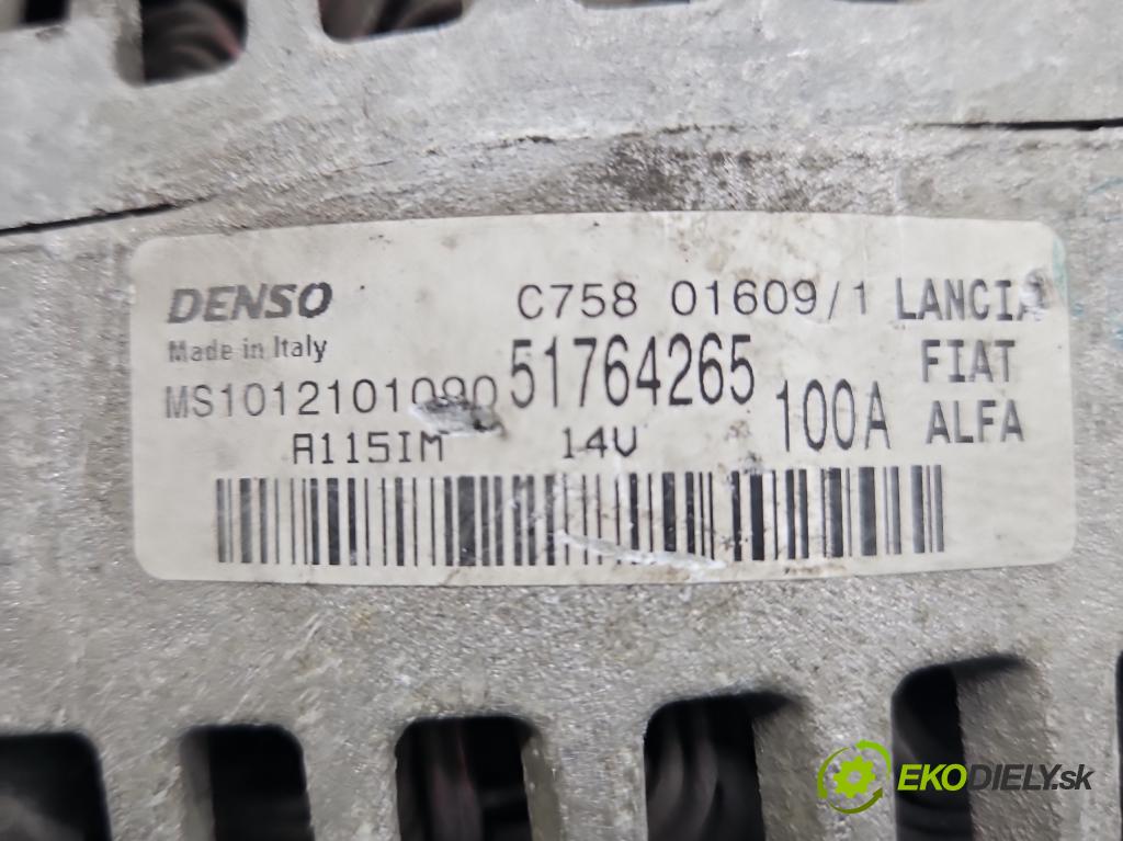 Fiat Bravo II 2007-2014 1.6 jtd 90 HP manual 66 kW 1598 cm3 5- Alternator 51764265 (Alternátory)