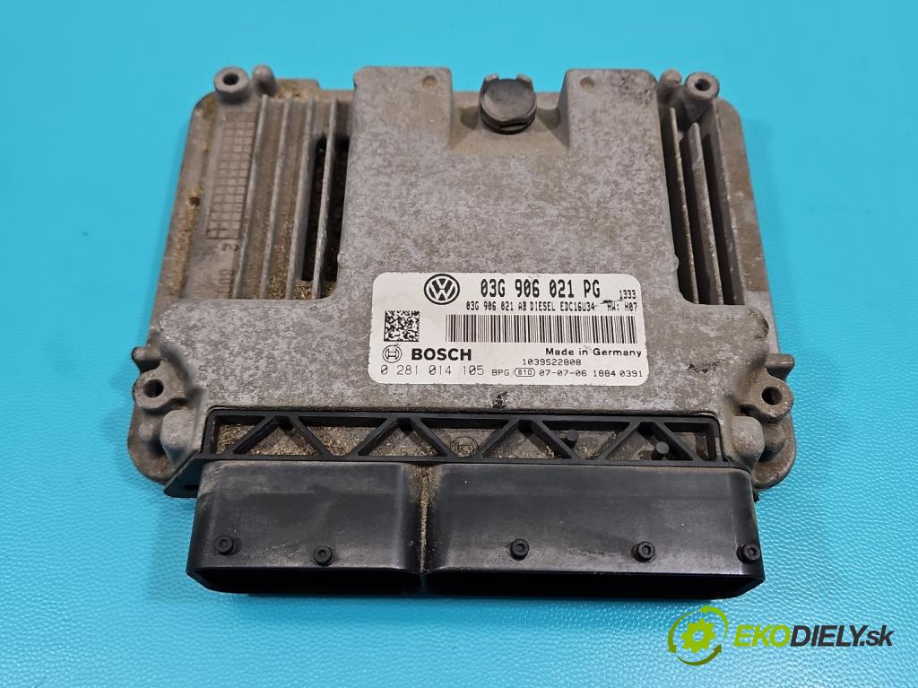 Seat Altea 1.9 tdi 105 HP manual 77 kW 1896 cm3 5- riadiaca jednotka motora 03G906021PG