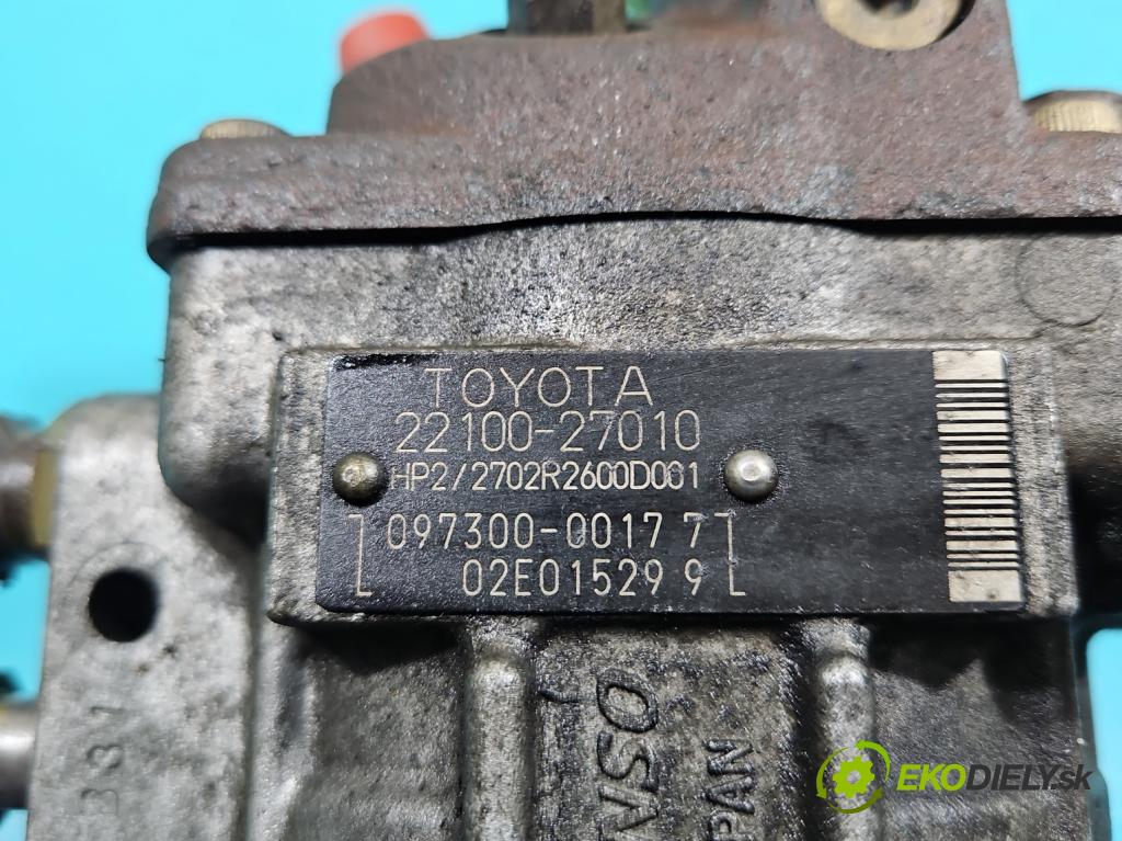 Toyota Corolla Verso I 2001-2004 2.0 D4D 90 HP manual 66 kW 1995 cm3 5- čerpadlo vstrekovacia 22100-27010 (Vstrekovacie čerpadlo)