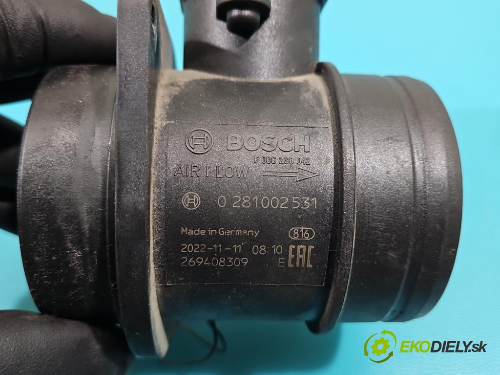 Vw Transporter T5 2003-2015 1.9 tdi 84KM manual 62 kW 1896 cm3 5- průtokoměr: 0281002531 (Váhy vzduchu)