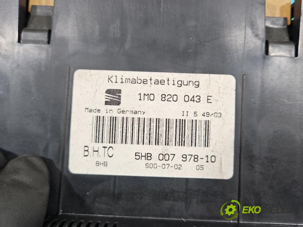 Seat Leon I 1999-2005 1.6 16V 105 HP manual 77 kW 1598 cm3 5- panel kúrenia 1M0820043E