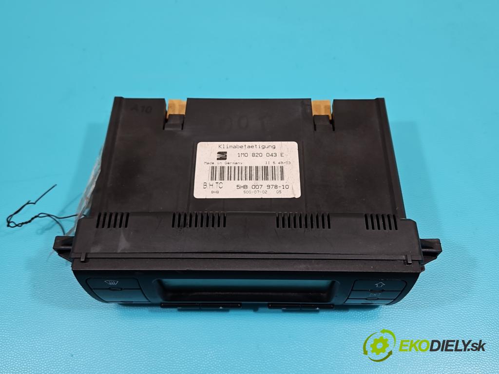 Seat Leon I 1999-2005 1.6 16V 105 HP manual 77 kW 1598 cm3 5- panel kúrenia 1M0820043E