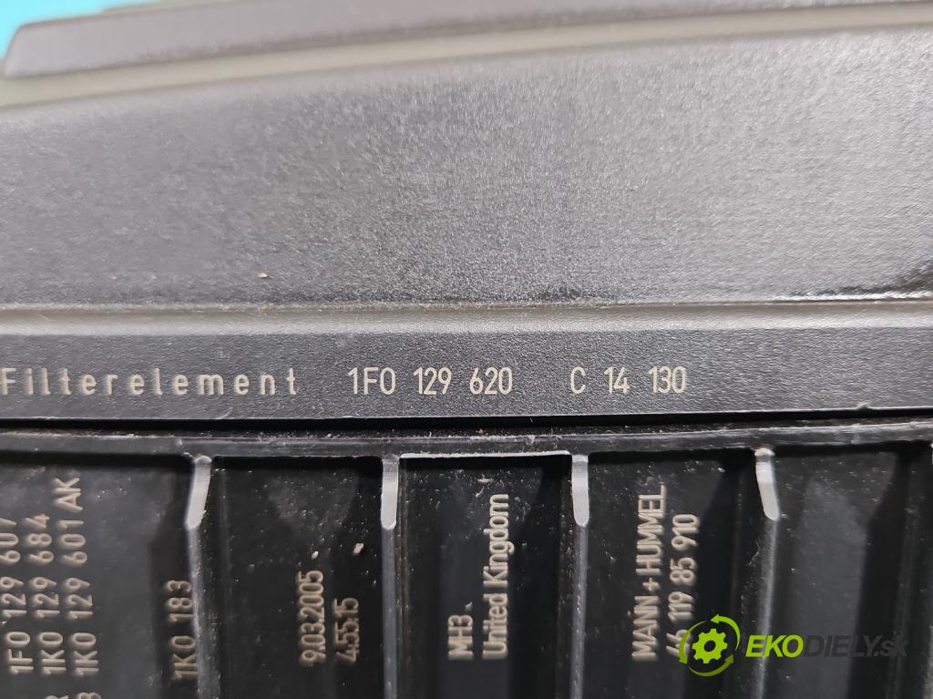 Audi A3 8P 2003-2012 2.0 FSI 150 HP manual 110 kW 1984 cm3 3- obal filtra vzduchu 1F0129620 (Obal filtra vzduchu)