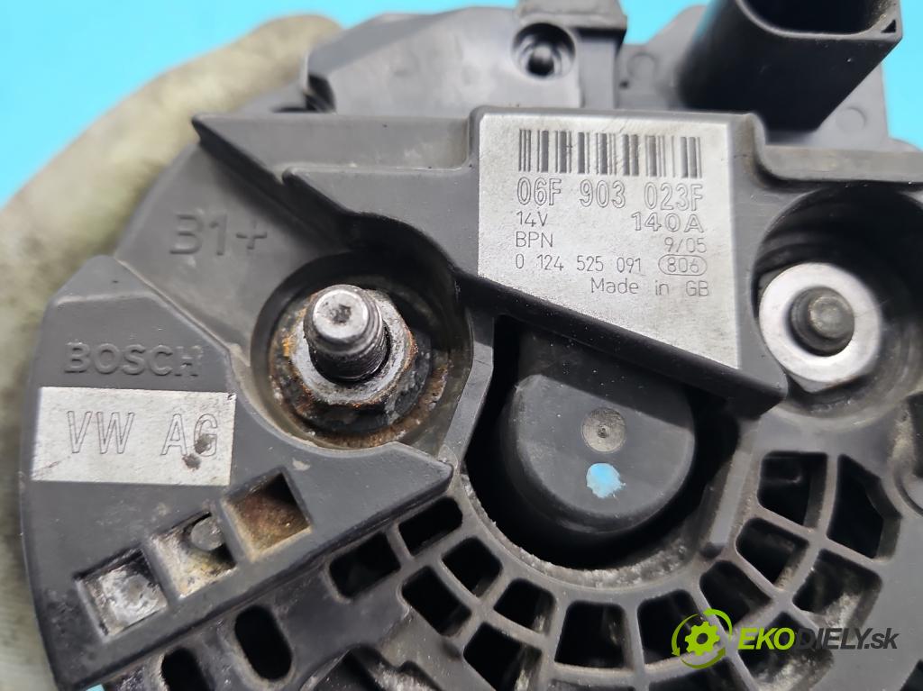 Audi A3 8P 2003-2012 2.0 FSI 150 HP manual 110 kW 1984 cm3 3- Alternator 06F903023F (Alternátory)