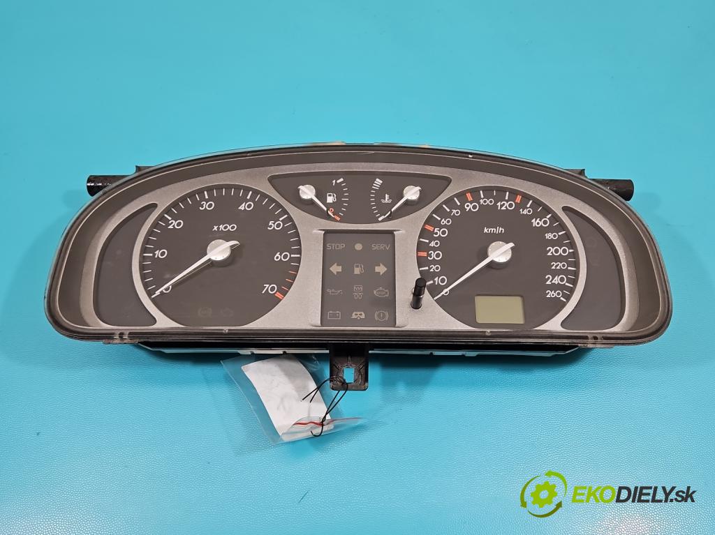 Renault Laguna II 2001-2007 1.8 16V 121KM manual 89 kW 1783 cm3 5- prístrojovka/ budíky 8200170303 (Prístrojová doska, displej)