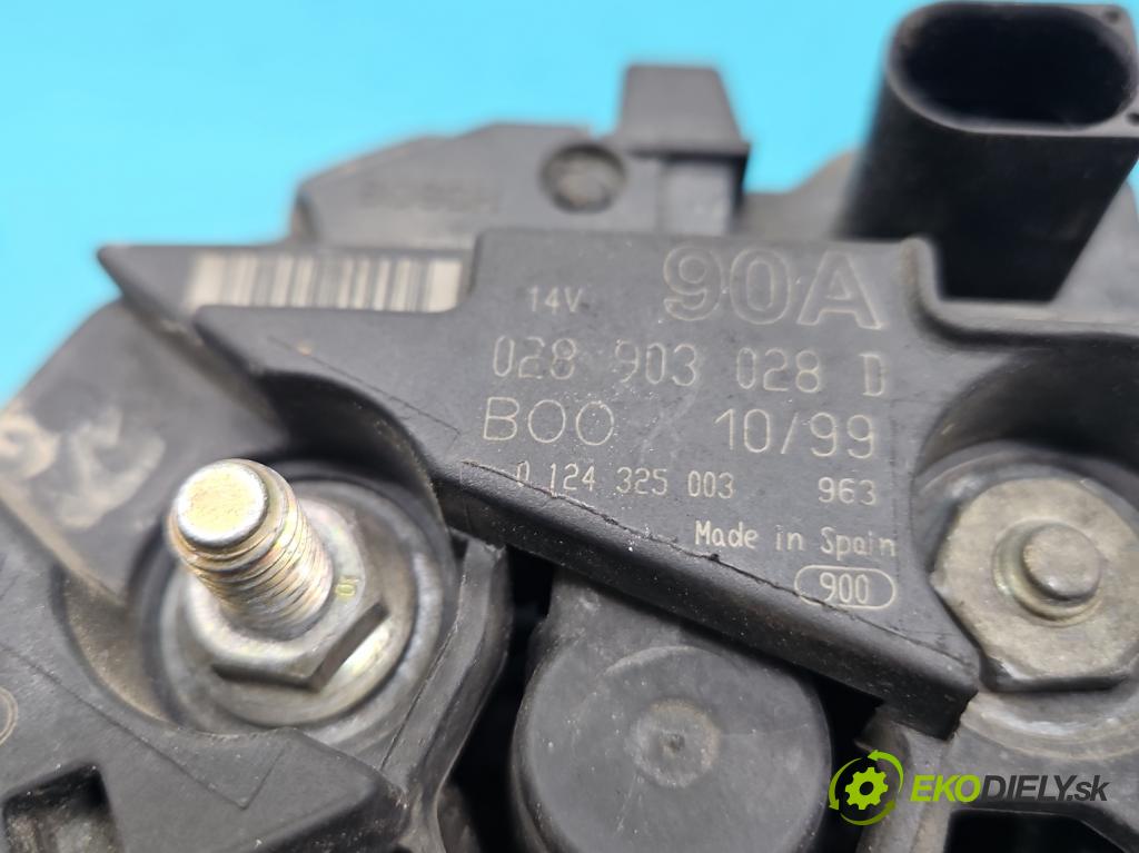 Vw New Beetle 1998-2010 2.0 8V 116 HP manual 85 kW 1984 cm3 3- Alternator 028903028D (Alternátory)