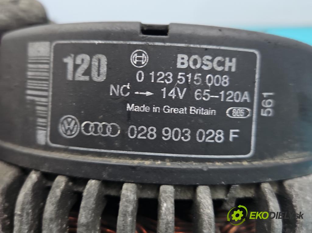 Audi A4 B5 1994-2001 1.9 tdi 90 HP manual 66 kW 1896 cm3 4- Alternator 0123515008 (Alternátory)
