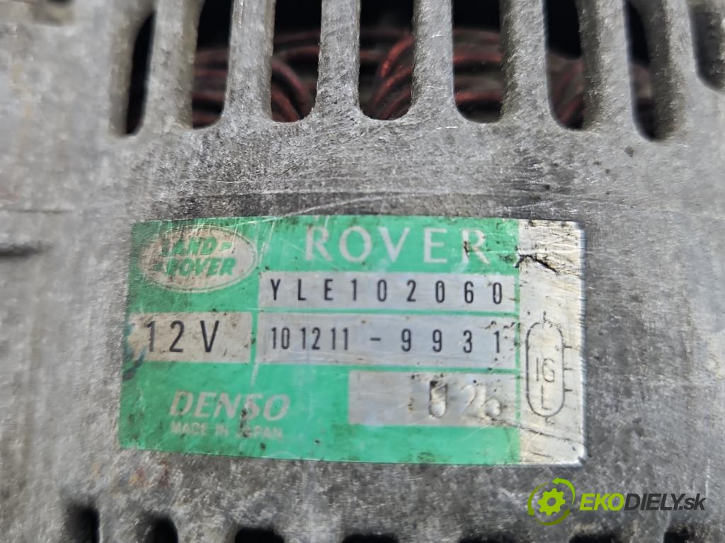 Land rover Freelander I 1998-2006 1.8 16V 120 HP manual 88 kW 1795 cm3 5- Alternator YLE102060 (Alternátory)