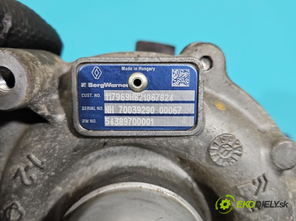 Renault Scenic III 2009-2016 1.6 dci 131 HP manual 96 kW 1598 cm3 5- turbodúchadlo, turbo 54389700001 (Turbodúchadlo (kompletné))