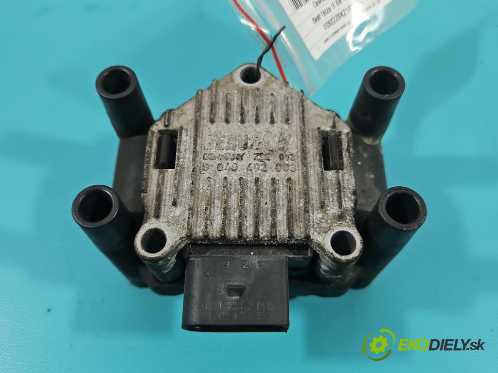 Seat Ibiza II 6K 1993-2002 1.4 mpi 60 HP manual 44 kW 1390 cm3 5- cievka zapaľovacia 0040402003 (Zapaľovacie cievky, moduly)