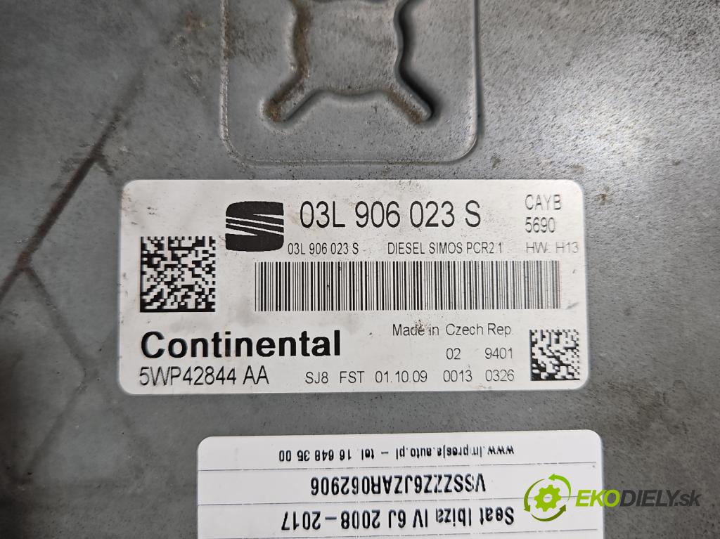 Seat Ibiza IV 6J 2008-2017 1.6 tdi 90 HP manual 66 kW 1598 cm3 5- riadiaca jednotka motora 03L906023S