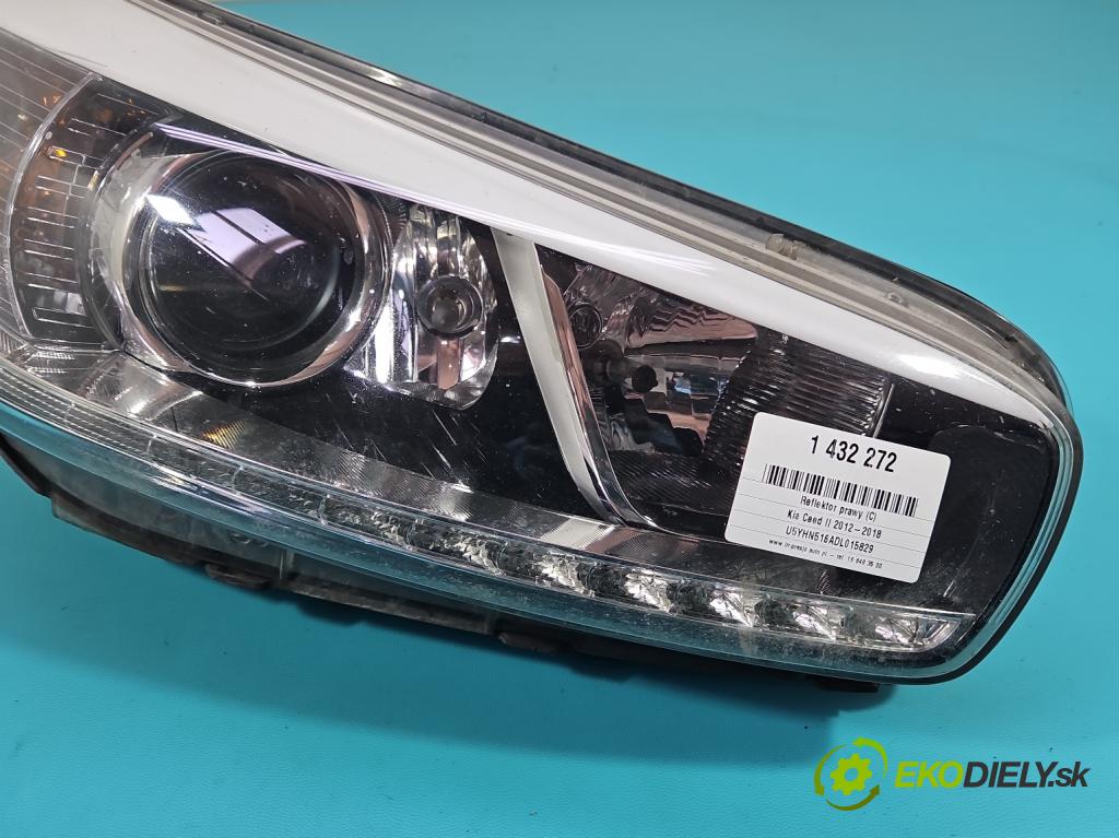 Kia Ceed II 2012-2018 1.6 crdi 110 HP manual 81 kW 1582 cm3 5- Reflektor: pravý 92102-A2020 (Svetlo predné pravé)
