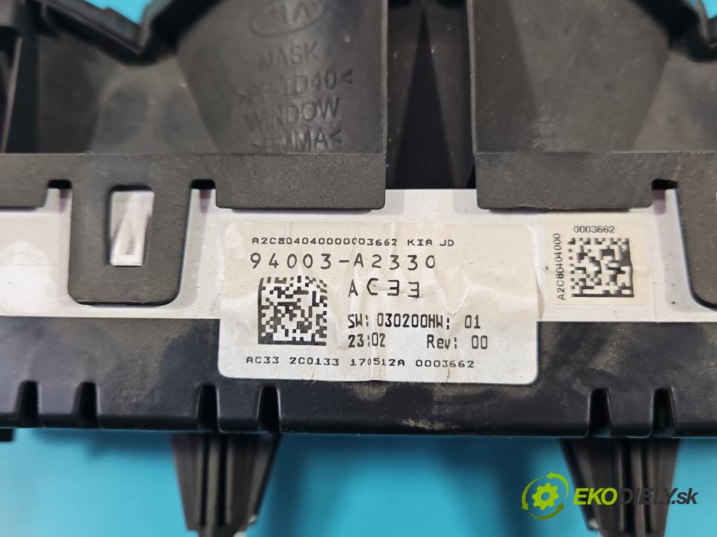 Kia Ceed II 2012-2018 1.6 crdi 110 HP manual 81 kW 1582 cm3 5- prístrojovka/ budíky 94003-A2330 (Prístrojové dosky, displeje)