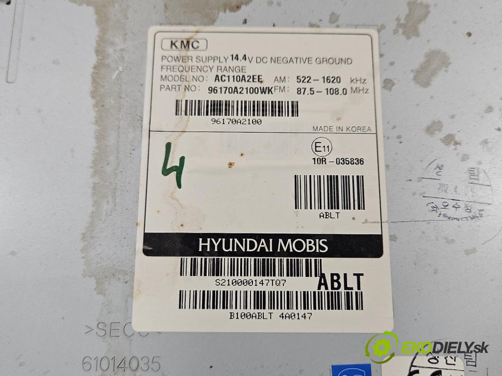 Kia Ceed II 2012-2018 1.6 crdi 110 HP manual 81 kW 1582 cm3 5- Radio originál 96170A2100WK