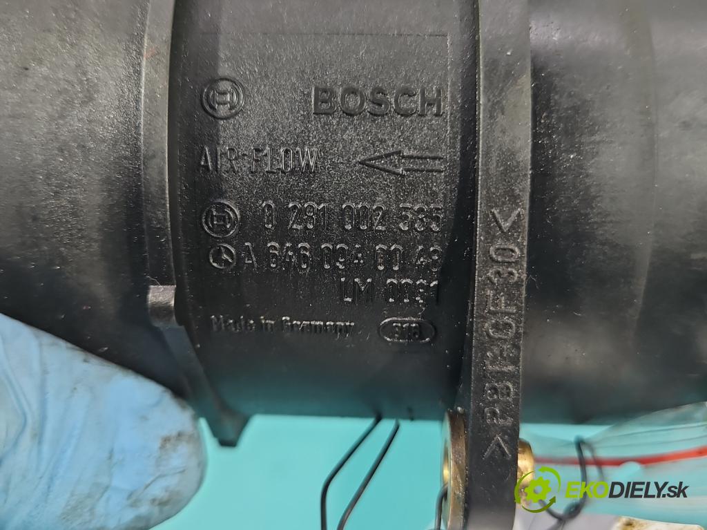 Mercedes E W211 2002-2009 2,2.0 cdi 122 HP manual 90 kW 2148 cm3 4- průtokoměr: 0281002535 (Váhy vzduchu)