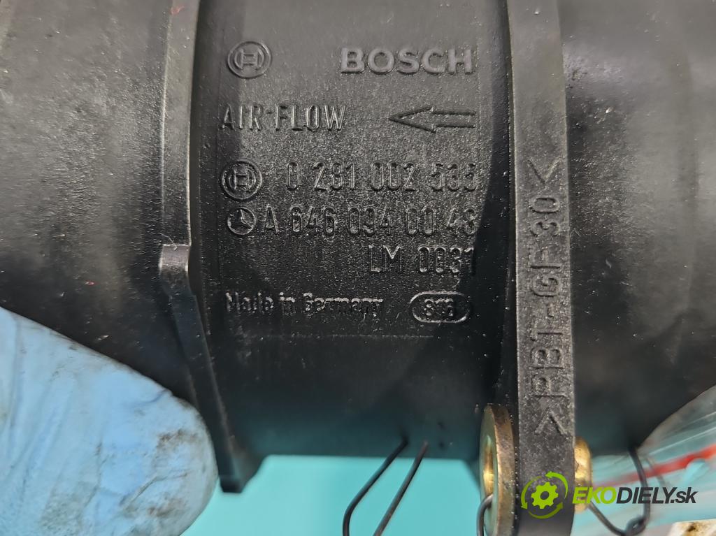 Mercedes E W211 2002-2009 2,2.0 cdi 122 HP manual 90 kW 2148 cm3 4- průtokoměr: 0281002535 (Váhy vzduchu)